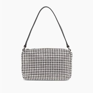 Elegant Silver Crystal-Embellished Women's Bag